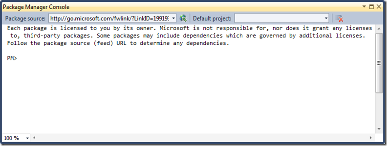 PackageManagerConsole