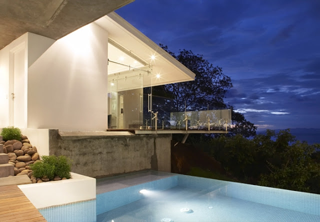 Photo of one of the balconies above the pool