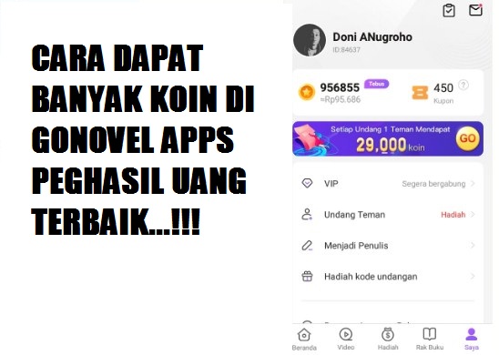 Cara Mendapatkan Banyak Koin di Aplikasi GoNovel Bisa Tanpa Ajak Teman