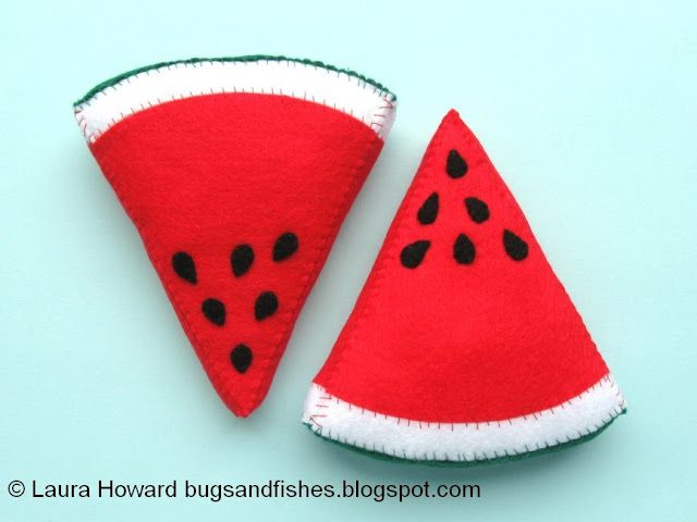 felt watermelon slices