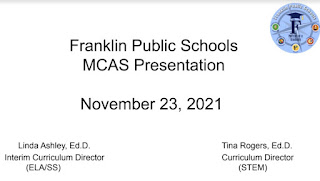 Franklin Public Schools: MCAS Presentation - 11/23/21