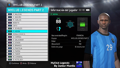 PES 2018 PS4 MyClub Legends Offline by Junior Mantis