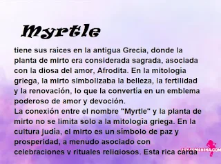 ▷ Significado del nombre Myrtle