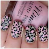 Animal print rosado para las uñas