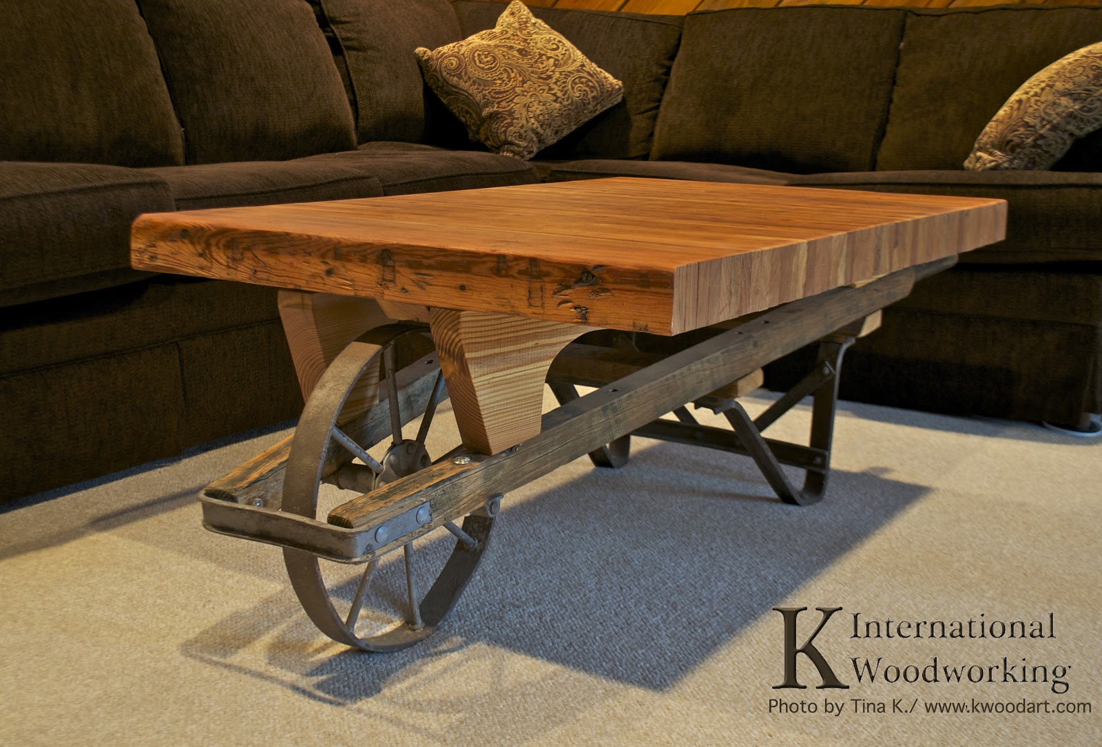 K International Woodworking: Wheelbarrow Coffee Table