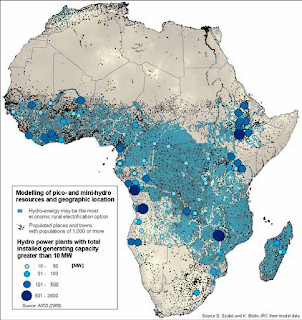 Régions d'Afrique où l'hydroélectricité est l'énergie la moins chère
