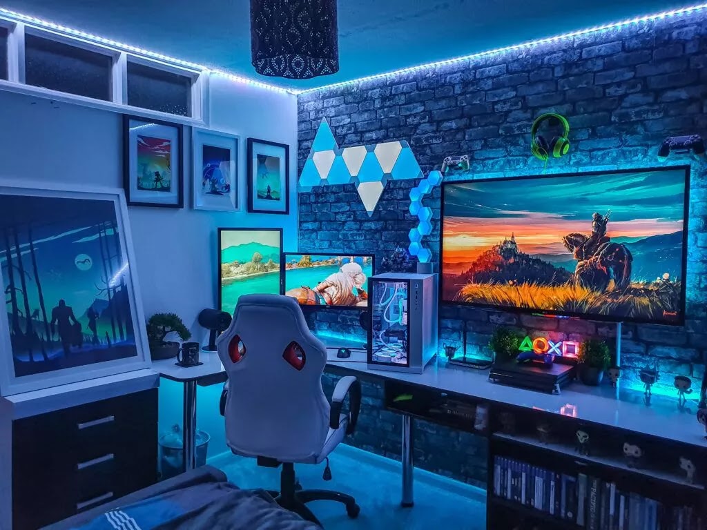 Stylish computer room design picture for gaming - Freelancer and gamer computer room setup design picture for idea - mrlaboratory.info