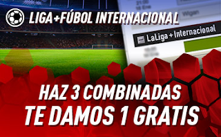 sportium Fútbol: Haz 3 Combinadas y recibe 1 Gratis hasta 21 abril