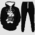  LW Men Cartoon Print Drawstring Oversized Tracksuit Set