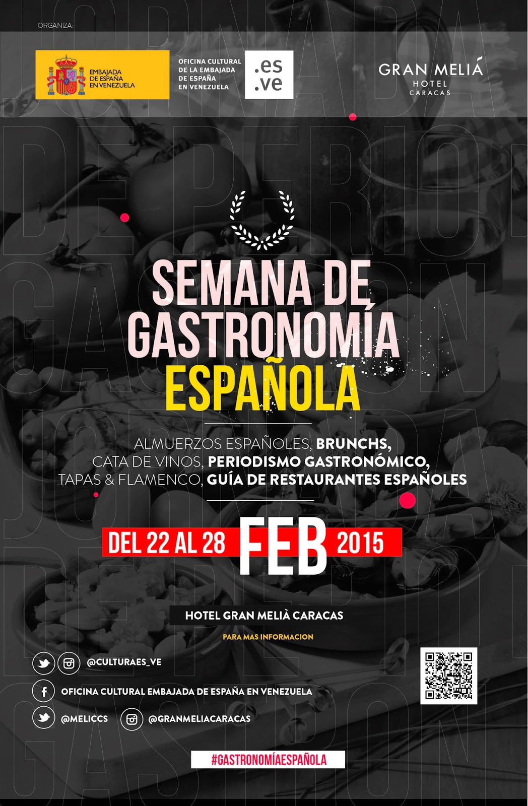 Semana Gastronómica Española de 22 al 28 de febrero en Caracas.