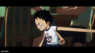 ワンピース アニメ 1081話 ルフィ 幼少期 Monkey D. Luffy ONE PIECE Episode 1081