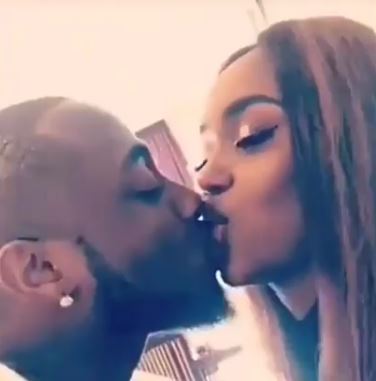 Photo Of Davido shares lovely kiss with girlfriend