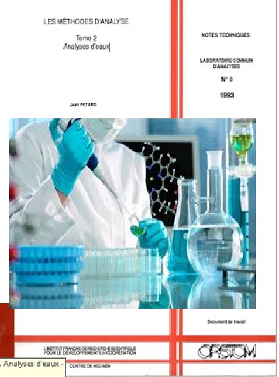 LES MÉTHODES D'ANALYSE Tome 2 Analyses d'eaux