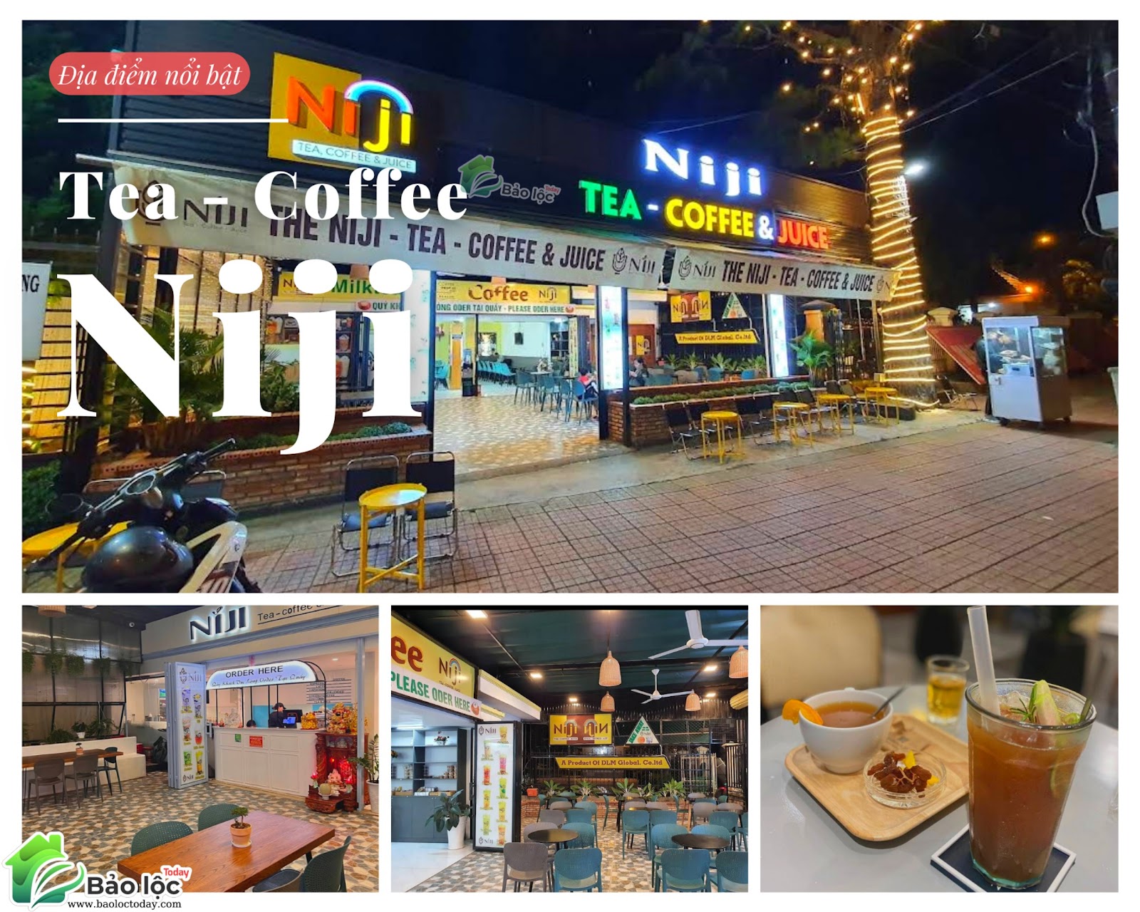 quán trà sữa tea coffee Niji ngay quảng trường phường 1, thành phố Bảo Lộc, Lâm Đồng 