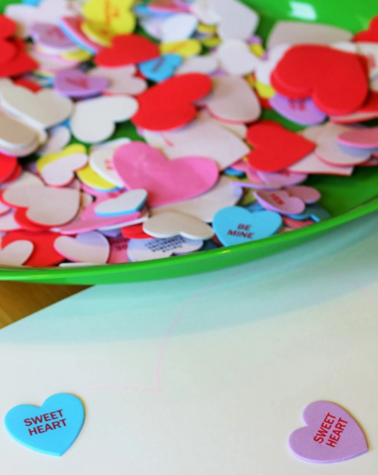 fine motor valentine's craft using stickers