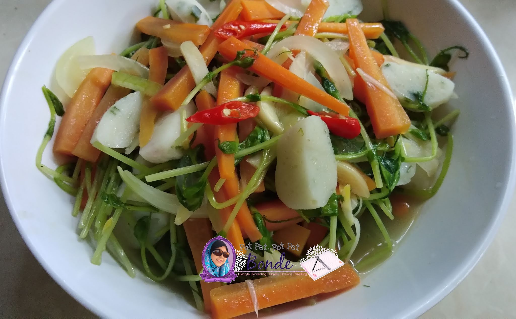 resipi sayur pea sprout