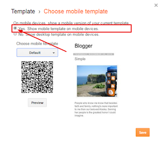 aktifkan template responsive blogger