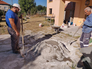 Mixing the cement up