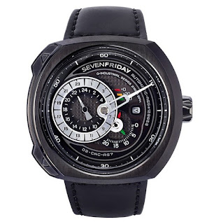 SEVENFRIDAY Q3/01 Q-Series Automatic Miyota 8219 Black Leather Strap