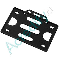 Porta credencial simple negro horizontal