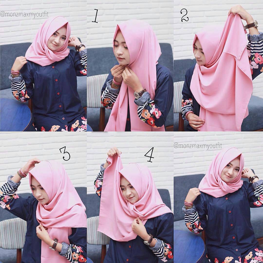 Inilah Kreasi Tutorial Hijab Simple Yang Paling Populer