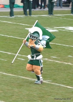 Sparty leading the team