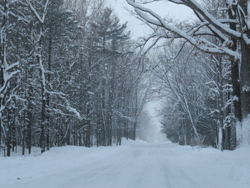 snowy road