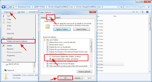 show hidden file untuk menampilkan file cpb yang telah di ekstrak dan berisi file scatter