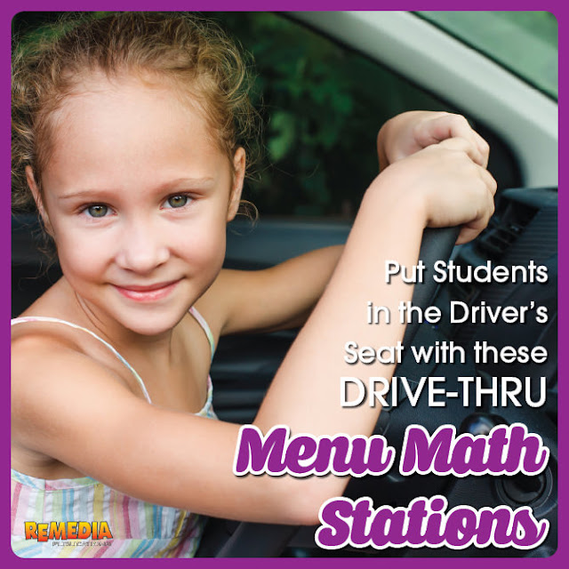 Drive-Thru Menu Math Stations | Remedia Publications