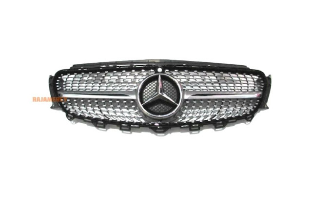 Grill Mercedes W213 Diamond Look Silver Chrome (Dengan Lubang Kamera)