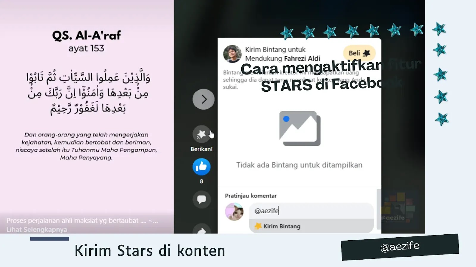 Cara Mengaktifkan Fitur Stars di Facebook by @aezife