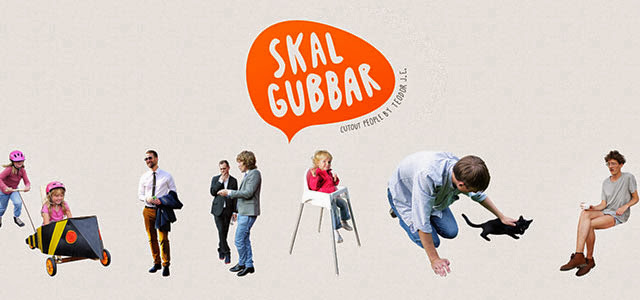 様々なポーズの人物素材が切り抜き済みの透過PNGでダウンロード出来る「SKAL GUBBAR」