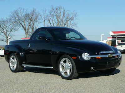 The Chevy SSR is a retro looking hotrod pickup truck with composite 