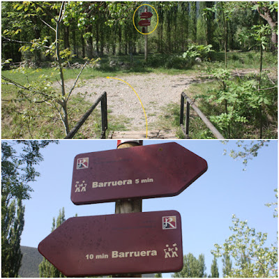 Ruta del Romànic de la Vall de Boí; Camí d'Erill a Barruera i pont de fusta sobre el Riuet de Barruera