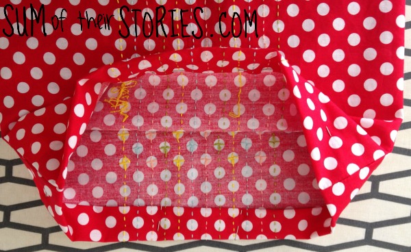 Polka dot embroidered tote bag tutorial