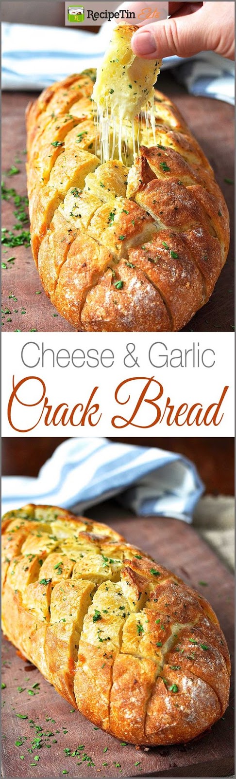 CHEESE AND GARLIC CRACK BREAD (PULL APART BREAD)