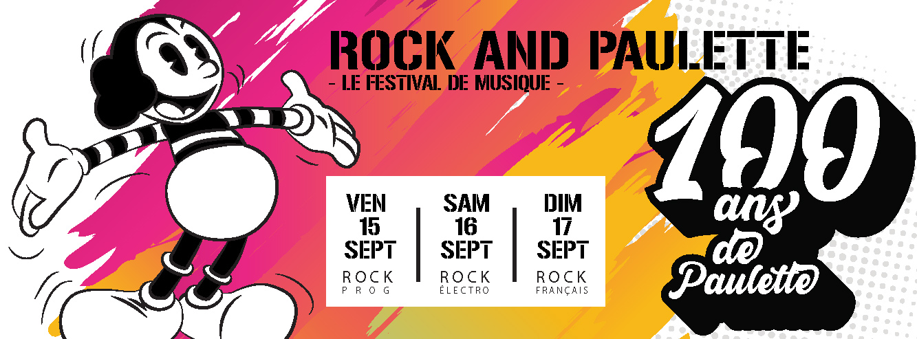 bandeau festival Rock And Paulette - 100 ans de Paulette 2023