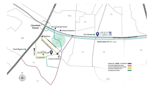 Whiteland Blissville Location Map