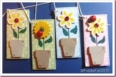Flower Pot Wooden tags 1