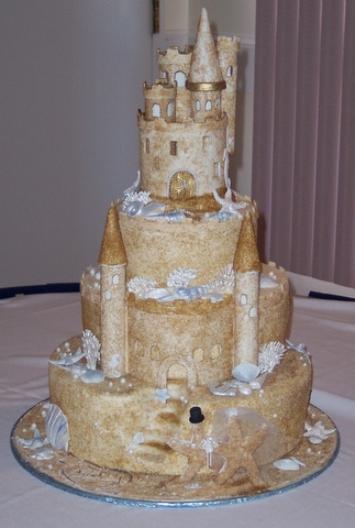 Sand Castle Wedding Cake