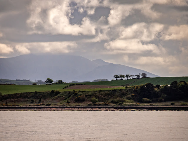 Photo of the north Cumbrian fells from the Solway Firth