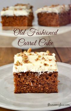 This Old Fashioned Carrot Cake recipe is just like grandma made packed full of flavor and topped with the best homemade cream cheese frosting.