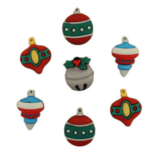 3D buttons - tree trimmers ornaments