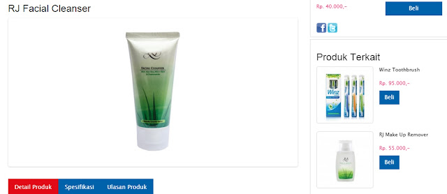 Harga RJ Facial Cleanser Relatif Murah 