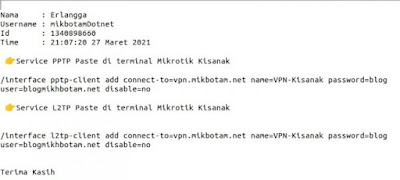 VPN Remote Mikrotik Gratis dari VPNKisanak Bot