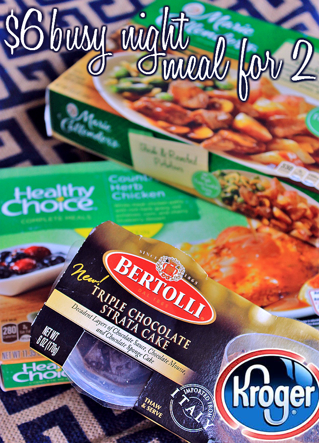 Grab this #FrozenMustBuy at Kroger now through May 19th, 2015- Grab any 6 Bertolli, Marie Callender's, or Healthy Choice single serve frozen entrees for just $1.49 each when you buy 6! #ad