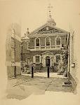 Ernest C. Peixotto's drawing of Carpenters Hall in Philadelphia