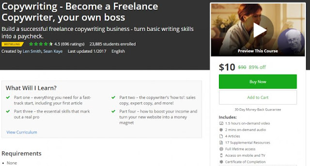 [BESTSELLING] Copywriting - Become a Freelance Copywriter, your own boss