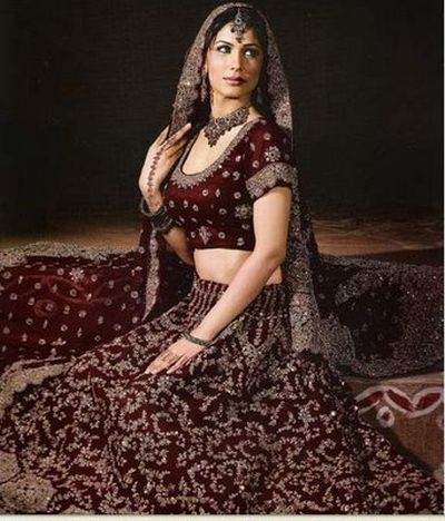 Some of the bridal lehengas are adorned with heavy embroideries in pure gold