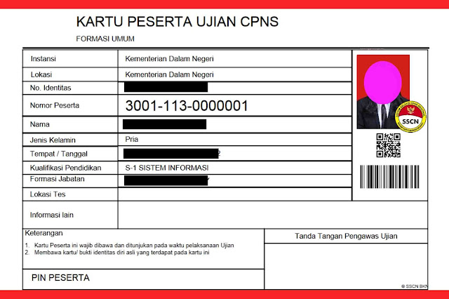 cara cetak akrtu ujian cpns 2019/2020